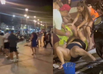 Vídeos: Baile de Carnaval termina em p@ncadaria entre homens e mulheres em Parintins