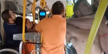 Vídeo: detido por passageiros, ladrã0 “se arrepende” e pede perdão dentro do 541 em Manaus