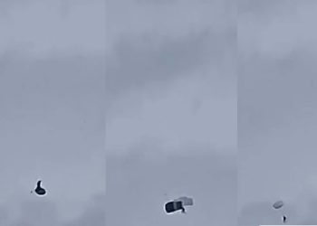 Vídeo: veja momento em que paraquedas não abre durante salto de homem em Manaus