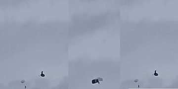 Vídeo: veja momento em que paraquedas não abre durante salto de homem em Manaus