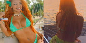 Veja as fotos da Ruivinha de Marte ostentando beleza na praia do Nordeste