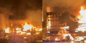 Vídeo: incêndio destrói galpão rapidamente na Zona Oeste de Manaus