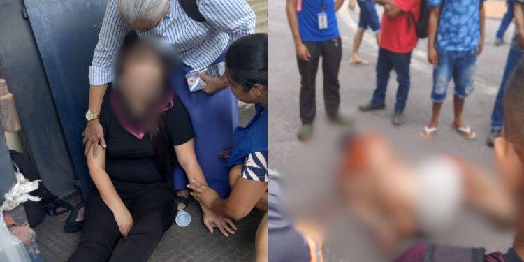 Vídeo: Homem espera ex no T5, crava faca nas costas e é capturado após at4que