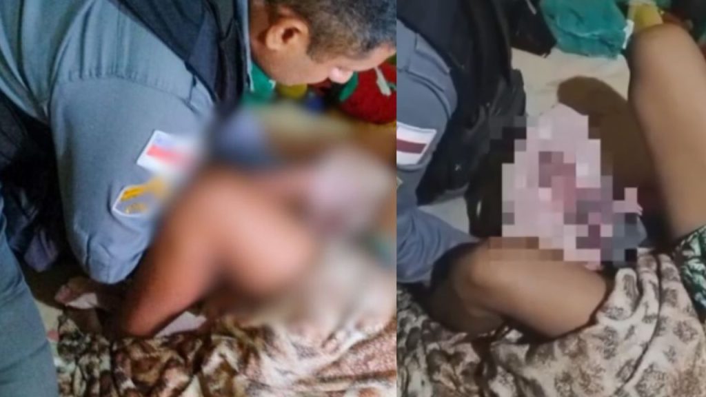 Jovem entra em trabalho de parto e recebe ajuda de policiais para dar à luz gêmeos no AM; vídeo