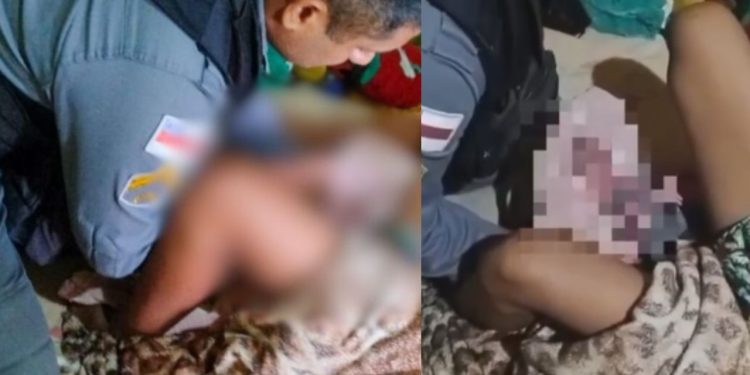 Jovem entra em trabalho de parto e recebe ajuda de policiais para dar à luz gêmeos no AM; vídeo