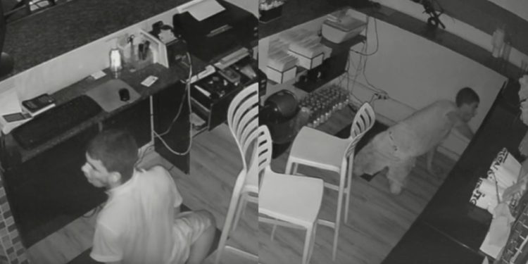 Vídeo: Homem invade academia e furta equipamentos no bairro Cidade Nova