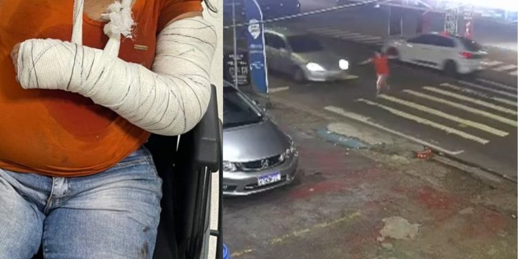 Celta em alta velocidade atropela mulher de 62 anos em faixa de pedestres em Manaus