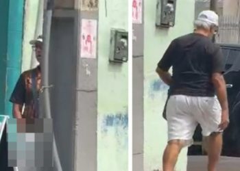Vídeo: homem é filmado tocando membro atrás do poste em Manaus :’velho tarad0′