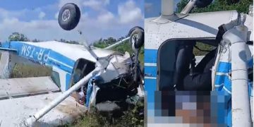 Vídeo: IML confirma m0rte de piloto e aluno vivo dentro do avião que caiu no Aeroclube