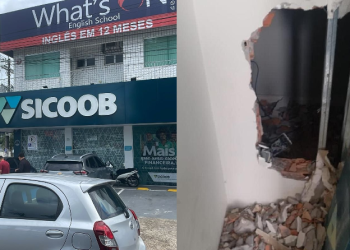 Crim1nosos invadem agência do Sicoob na Djalma Batista e arr0mbam cofre