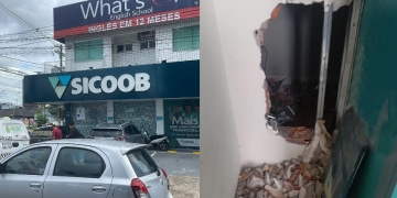 Crim1nosos invadem agência do Sicoob na Djalma Batista e arr0mbam cofre