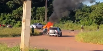 Vídeo: Motocicleta explode após colisão e condutor m0rre na AM-070, em Iranduba