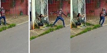 Vídeo: bandid0 de mot0 rouba celular de jovem indefesa e foge em Manaus