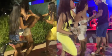 Vídeos: Mulheres se estranham em adega, as amigas se juntam e vira br1ga generalizada no interior do AM