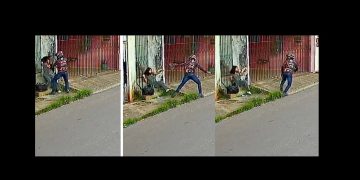 Vídeo: bandid0 de mot0 rouba celular de jovem indefesa e corre em Manaus