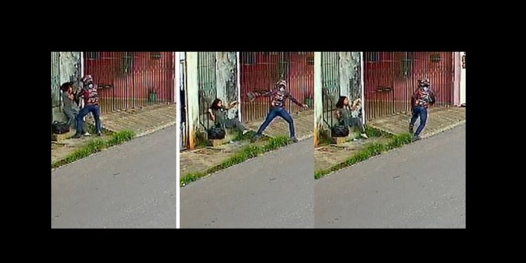 Vídeo: bandid0 de mot0 rouba celular de jovem indefesa e corre em Manaus