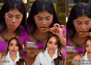 Após ver Marciele comendo frango com a mão, influenciadora chama cunhã de ‘primitiva’