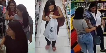 Vídeo: Quarteto de mulheres é flagrado dando prejuízo de mais de R$ 1 mil em loja no Tarumã