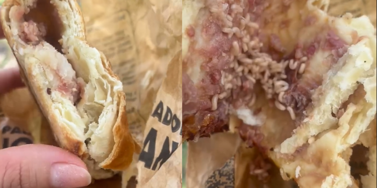 Vídeo: Universitária busca SPA após comer salgado com larvas comprado em padaria na Redenção