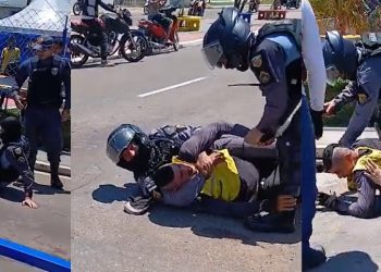 ‘Vídeo: “Bin Laden” entra em luta com a polícia e acaba pres0 no Amazonas