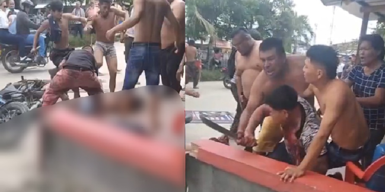 Vídeo: Na fronteira do AM, população faz just1ça com as próprias mãos e tenta m@tar suposto p1stoleir0