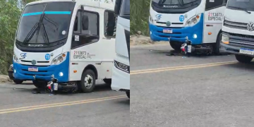 Vídeo: Motociclista é arrastad0 e fica f3rido após c0lisã0 com ônibus no Puraquequara