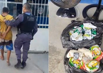 Vídeo: blindado é pres0 furtand0 frango, carne e sabão da igreja em Rio Preto da Eva 