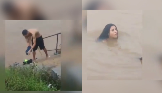 Vídeo: Casal é pr3s0 após tirar tudo e fazer o nh3c0-nh3c0 dentro do rio