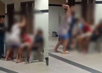 Vídeo: mãe da surra de sandália no filho menor de idade apreendido por roub0 de carro