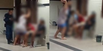 Vídeo: mãe da surra de sandália no filho menor de idade apreendido por roub0 de carro