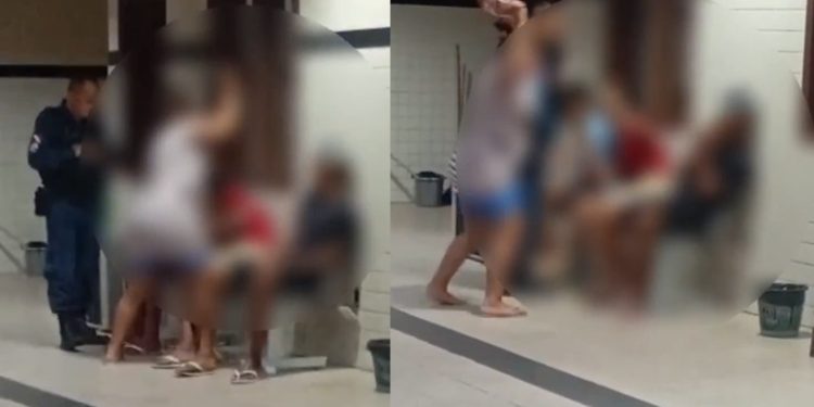 Vídeo: mãe da surra de sandália no filho menor de idade apreendido por roub0 de carro