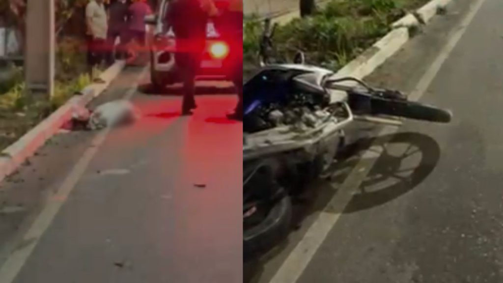 Ao tentar ultrapassagem entre carro e carreta, jovem perde controle da moto e m0rre3em Manaus