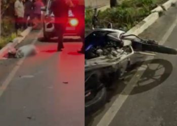 Ao tentar ultrapassagem entre carro e carreta, jovem perde controle da moto e m0rre3em Manaus