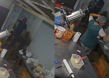 Vídeo: Dupla armada invade lanchonete delivery e rende funcionários no bairro Zumbi