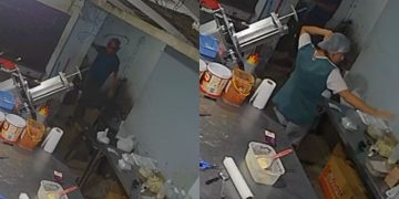 Vídeo: Dupla armada invade lanchonete delivery e rende funcionários no bairro Zumbi