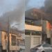 Vídeo: Chamas destroem andar superior de imóvel no bairro Glória
