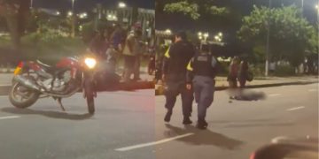 Homem bate moto em cachorro, perde controle e fica ferid0 no Morro da Liberdade; vídeo