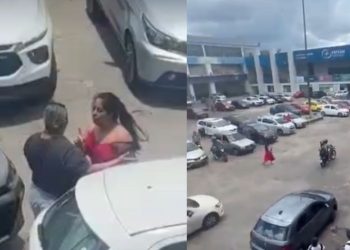 Vídeo: Briga entre mães em colégio militar termina com arremesso de objeto contra veículo em Manaus