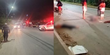 Pai morre após carreta atingir motocicleta na AM-010; filho é socorrido com vida