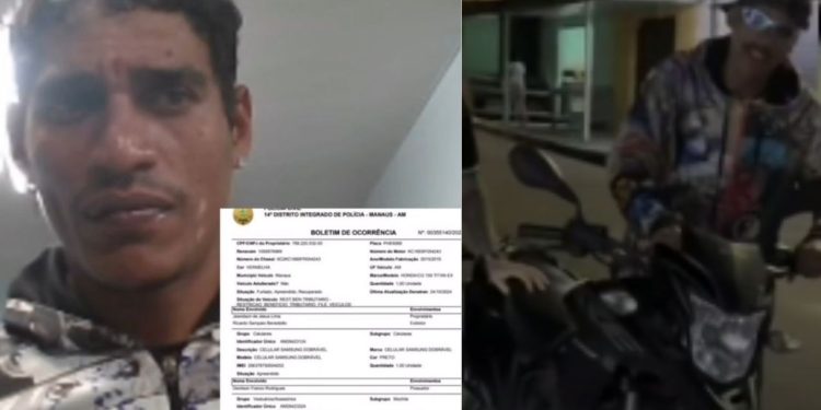 Vídeo: Influenciador de Manaus é preso após alegar que moto furt4da era “do primo”