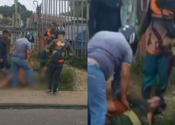 Vídeo: Moradores correm atrás, dão “gravata” e seguram suspeito de roub0 de moto em Tefé