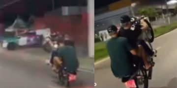 Vídeo mostra jovens fazendo “grau” diante de viatura enquanto PMs ficam parados