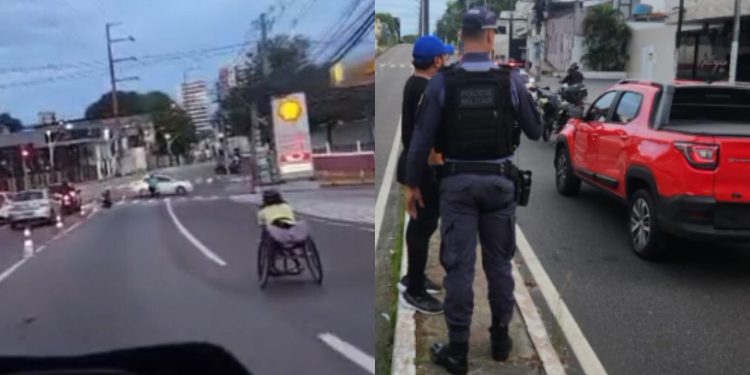 Motorista embriagado atropela atleta cadeirante durante corrida na avenida João Valério em Manaus