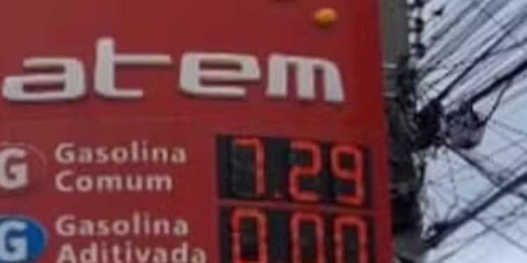 Preço da gasolina sobe para R$ 7,29 e coloca Manaus no topo do ranking nacional