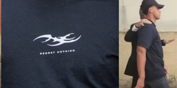 Investigado por est*pr0 coletivo usa camisa ‘não se arrependa de nada ao depor no RJ