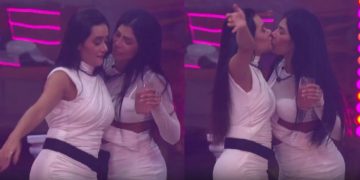 Jordana e Marciele trocam beijo e dizem que foi brincadeira no BBB; vídeo