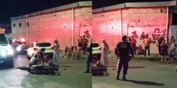 Vídeo: Homens ficam em estado gr@ve após ac1dente de moto na Cidade Nova