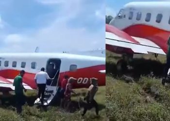 Vídeo: avião derrapa na pista e não consegue decolar no interior do Amazonas 