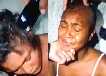 Vídeo: blindada suspeita de ser “X9” tem cabelos raspados pelo tráfic0