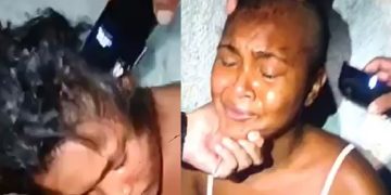 Vídeo: blindada suspeita de ser “X9” tem cabelos raspados pelo tráfic0